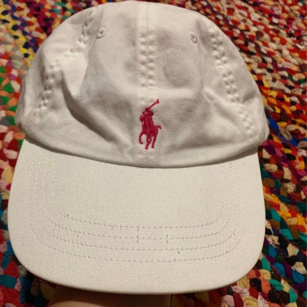 White polo Ralph Lauren hat